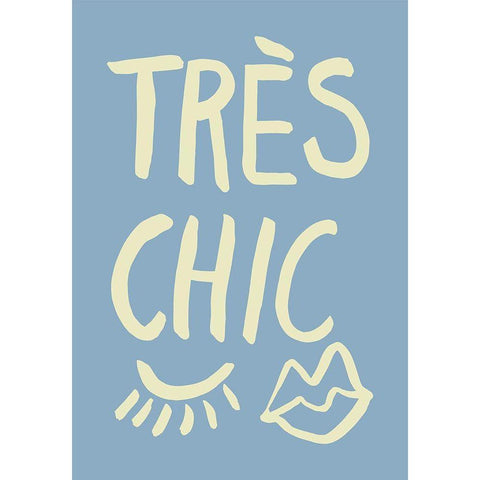 TrAus Chic Blue Black Modern Wood Framed Art Print with Double Matting by 1x Studio