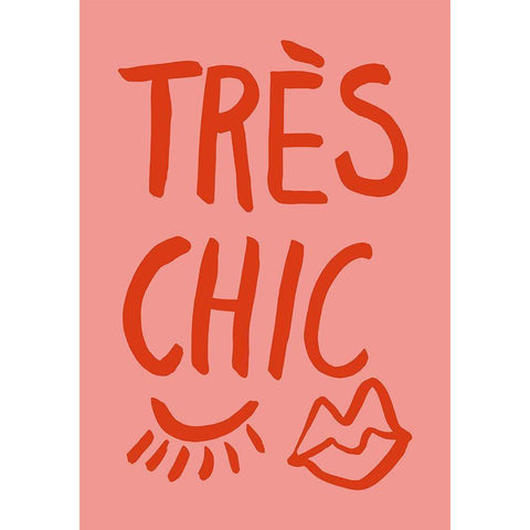 Traus Chic Pink Black Modern Wood Framed Art Print with Double Matting by 1x Studio
