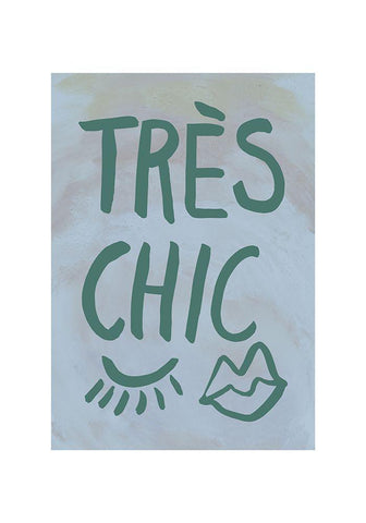 TrAus Chic Blue Frame White Modern Wood Framed Art Print with Double Matting by 1x Studio