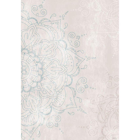 Mandala Close Black Modern Wood Framed Art Print with Double Matting by 1x Studio II