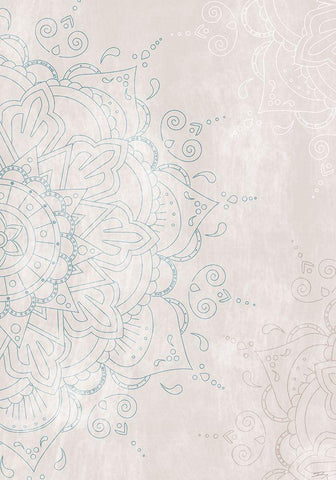 Mandala Close White Modern Wood Framed Art Print with Double Matting by 1x Studio II