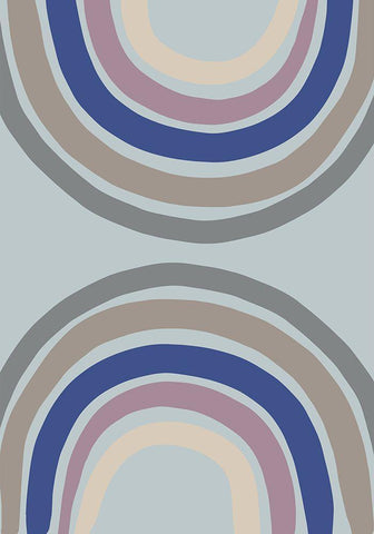 Double Rainbow Blue Black Ornate Wood Framed Art Print with Double Matting by 1x Studio