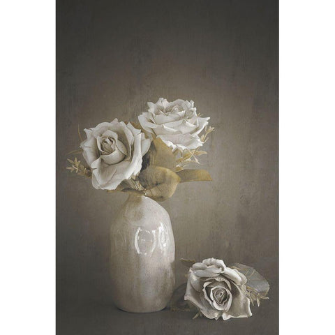 Softened White Modern Wood Framed Art Print by Kiral, Cicek