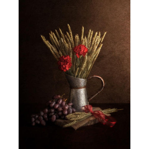 With A Serene Mood Black Modern Wood Framed Art Print with Double Matting by Giani, Cristiano