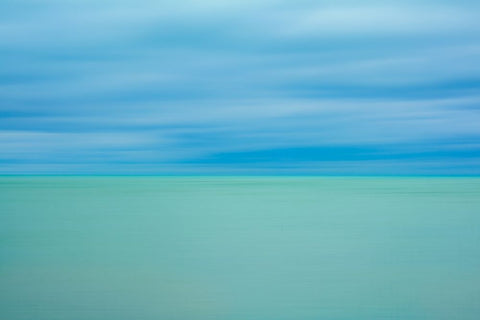 Calm Waters White Modern Wood Framed Art Print with Double Matting by Merritt, Susan
