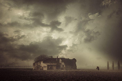 Remember White Modern Wood Framed Art Print with Double Matting by Fraccaroli, Andrea