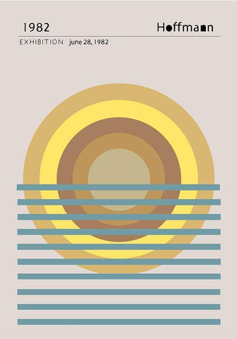 1982 Hoffman White Modern Wood Framed Art Print with Double Matting by 1x Studio II