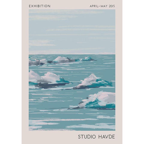 Studio Havde Seascape Black Modern Wood Framed Art Print with Double Matting by 1x Studio II