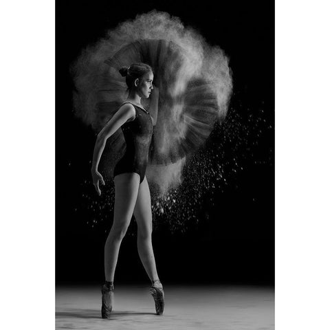 Captain Ballerina White Modern Wood Framed Art Print by Kisworo, Sebastian
