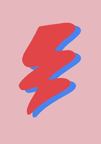 Lightning White Modern Wood Framed Art Print with Double Matting by 1x Studio