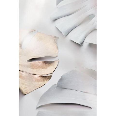 Monstera Mix 02 White Modern Wood Framed Art Print by 1x Studio III