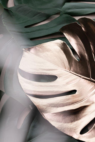 Monstera Mix 03 Black Ornate Wood Framed Art Print with Double Matting by 1x Studio III