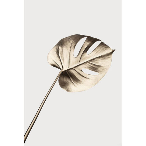 Monstera Gold 07 Black Modern Wood Framed Art Print by 1x Studio III