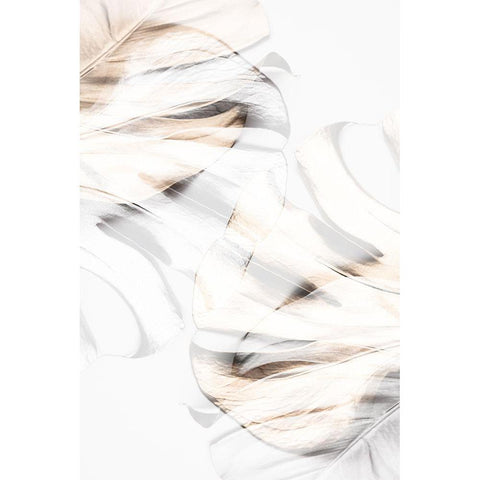 Monstera Gold 11 White Modern Wood Framed Art Print by 1x Studio III