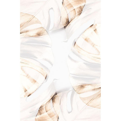 Monstera Gold 13 Black Modern Wood Framed Art Print by 1x Studio III