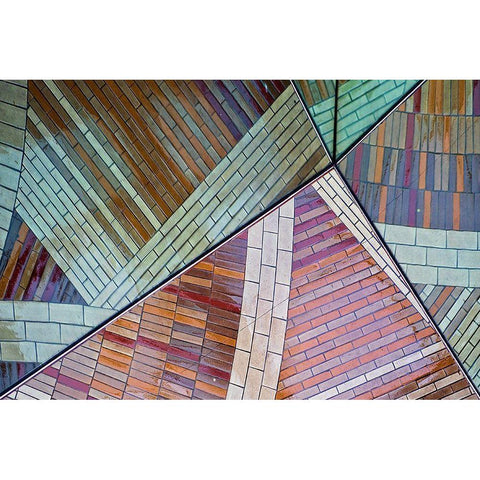 Mosaic Black Modern Wood Framed Art Print by Kravanja, Jure