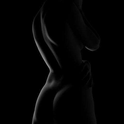 Torso #2 Black Modern Wood Framed Art Print with Double Matting by Cloud, Mountain