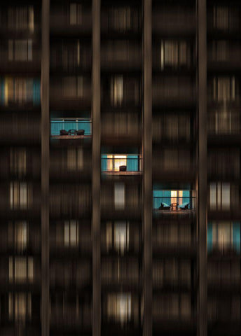 Lonely Black Ornate Wood Framed Art Print with Double Matting by Shawki, Mohamed