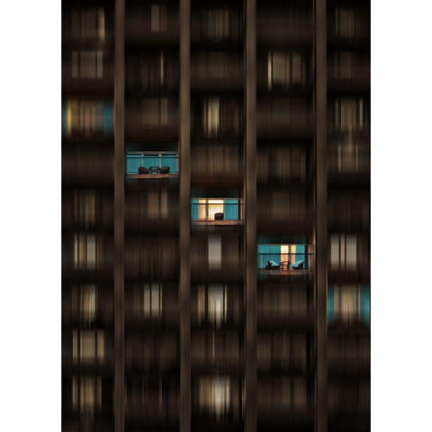 Lonely Black Modern Wood Framed Art Print by Shawki, Mohamed