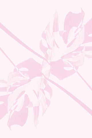 Monstera Kaleidoscope 09 White Modern Wood Framed Art Print with Double Matting by 1x Studio III