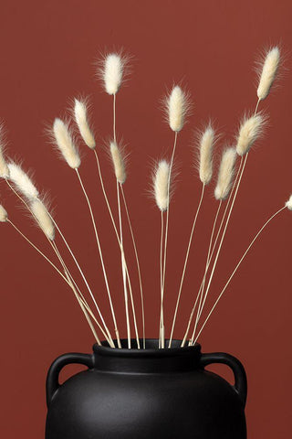 Bunny Grass Vase Black Ornate Wood Framed Art Print with Double Matting by 1x Studio III