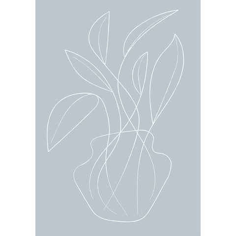 Vase Lines Black Modern Wood Framed Art Print by 1x Studio II