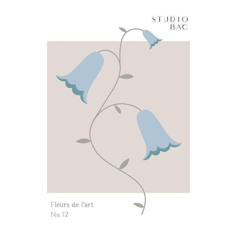 Bluebells Studio Bac Black Modern Wood Framed Art Print by 1x Studio II