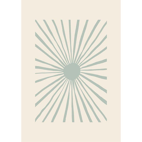 The Sun Grey White Modern Wood Framed Art Print by 1x Studio