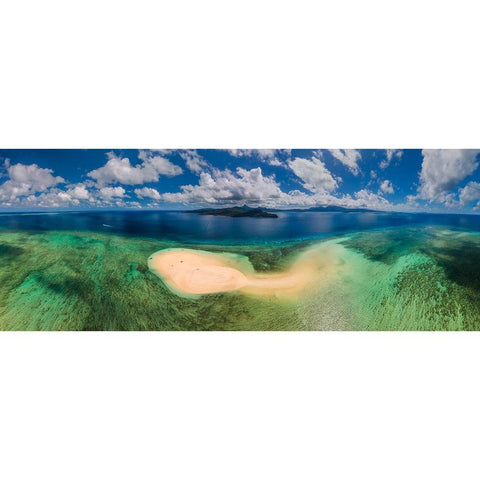 Aerial Panoramic View From Sazilac Black Modern Wood Framed Art Print by Gabriel, Barathieu