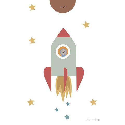 Solar Rocket White Modern Wood Framed Art Print by 1x Studio II