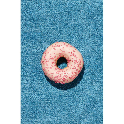 Blue Doughnut White Modern Wood Framed Art Print by 1x Studio III