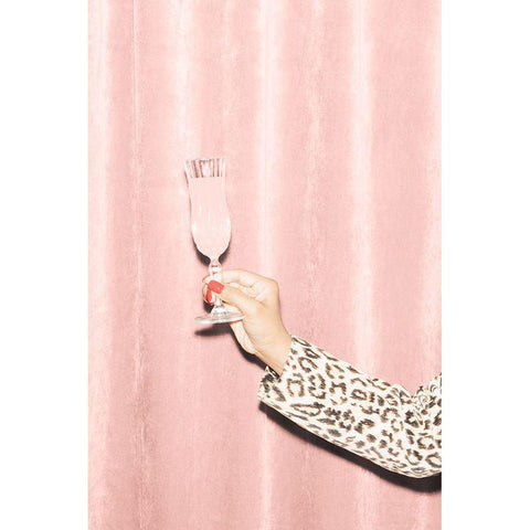 Heres To Pink 04 Black Modern Wood Framed Art Print with Double Matting by 1x Studio III