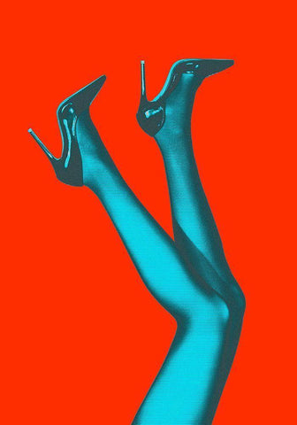Kick up Your Heels #07 White Modern Wood Framed Art Print with Double Matting by 1x Studio III