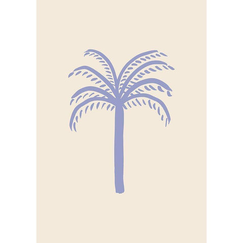 Lilac Palm White Modern Wood Framed Art Print by 1x Studio