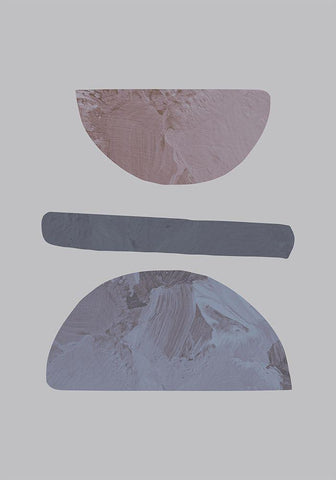 Balance No 01 White Modern Wood Framed Art Print with Double Matting by 1x Studio