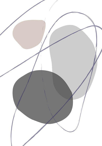 New Shapes Beige No 2 Black Ornate Wood Framed Art Print with Double Matting by 1x Studio