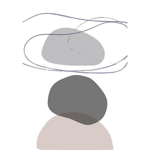 New Shapes Beige 04 Gold Ornate Wood Framed Art Print with Double Matting by 1x Studio