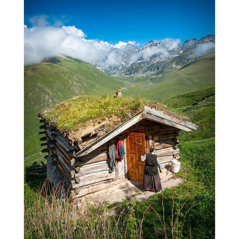 The Gate Of Peace Black Modern Wood Framed Art Print with Double Matting by Murattopal