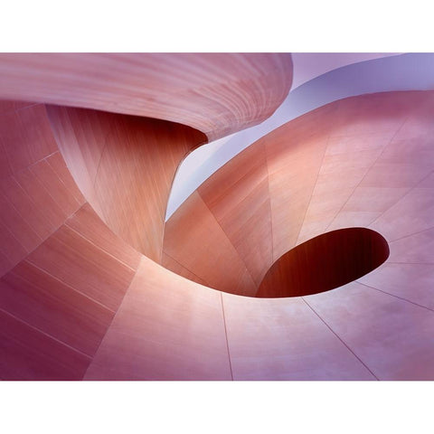 Wooden Curves Black Modern Wood Framed Art Print by Kreiten, Mike