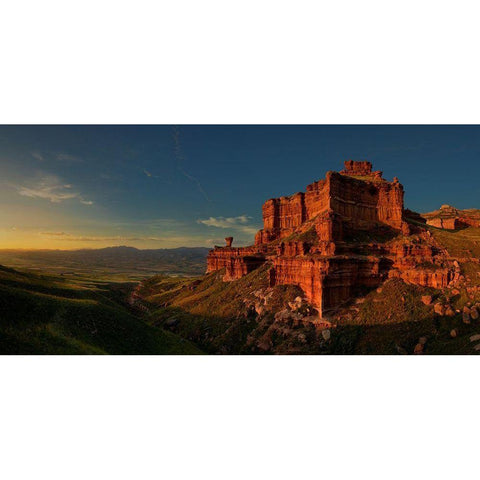 Small Canyon Black Modern Wood Framed Art Print with Double Matting by Martin Castan, David