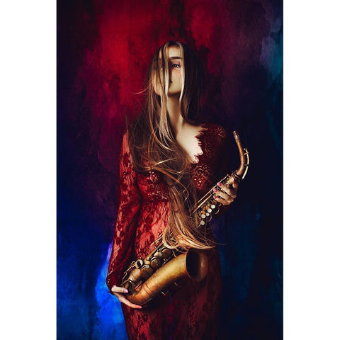 The Music Of Colors Gold Ornate Wood Framed Art Print with Double Matting by Bolgov (Axe), Ruslan