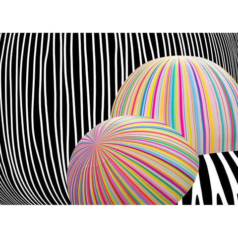 Abstract Expression Black Modern Wood Framed Art Print with Double Matting by Pearson, Wayne