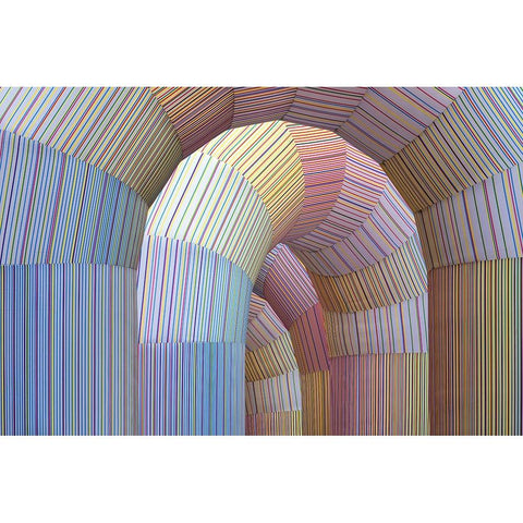 Arches Of Creativity Gold Ornate Wood Framed Art Print with Double Matting by Pearson, Wayne