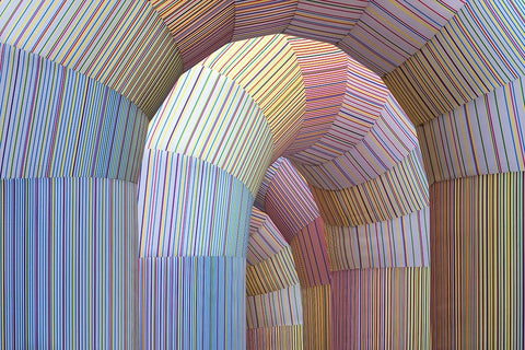 Arches Of Creativity Black Ornate Wood Framed Art Print with Double Matting by Pearson, Wayne