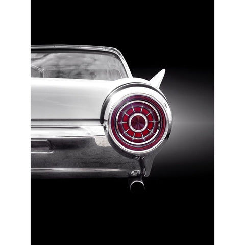 Us Classic Car 1963 Thunderbird Coupe White Modern Wood Framed Art Print by Gube, Beate