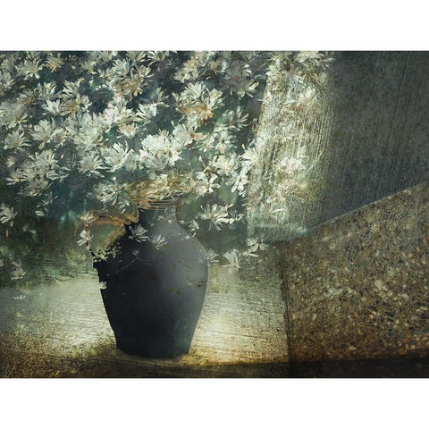 Floral Still Life Black Modern Wood Framed Art Print by Talen, Nel