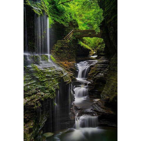 The Elven Kingdom Black Modern Wood Framed Art Print by Ghosh, Tanumoy