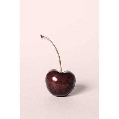 Single cherry White Modern Wood Framed Art Print by 1x Studio III