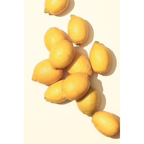 Lemons_1 Black Modern Wood Framed Art Print with Double Matting by 1x Studio III