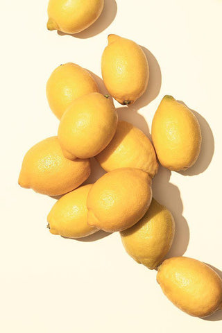 Lemons_1 White Modern Wood Framed Art Print with Double Matting by 1x Studio III